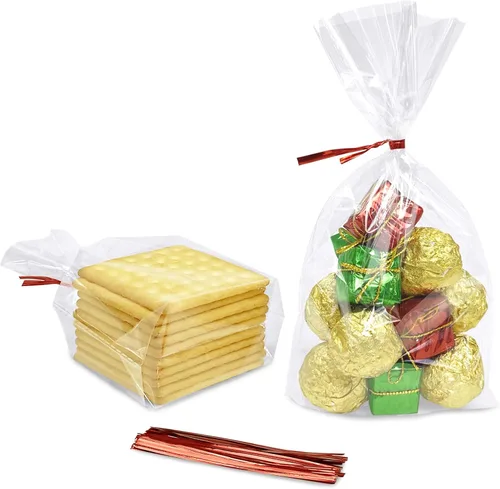 Miniatura 22 de Morepack Bolsas de Celofán de 16 x 24 pulgadas para Cestas de Regalo, Bolsas de Cestas de Celofán Transparente, 10 piezas (planas, sin fondo)