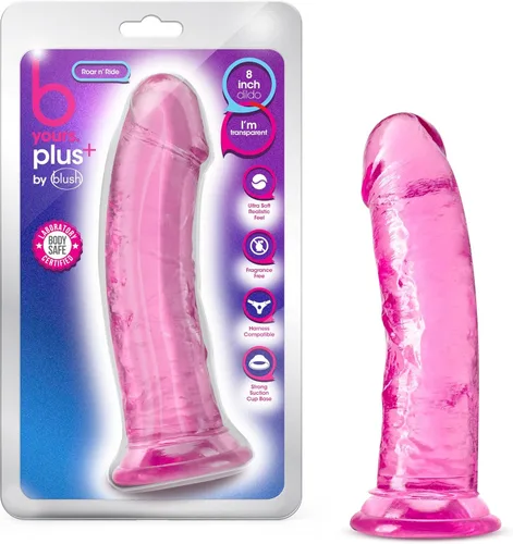 Miniatura 8 de Blush B Yours Plus Roar N' Ride - Consolador realista de 8 pulgadas, suave hecho a mano para juego anal, coño y pegging para adultos, juguete sexual