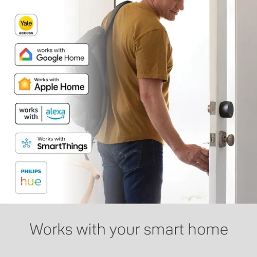 Miniatura 6 de Cerradura inteligente Wi-Fi Yale August con teclado, negra Entrada sin llave, teclado digital táctil, escáner de huellas dactilares