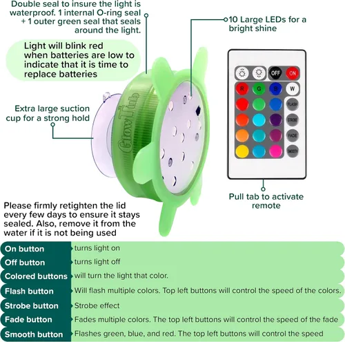 Miniatura 4 de Luz LEDES sumergida que cambia de color por control remoto para tina o spa - Funciona con batería