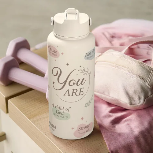 Miniatura 7 de Botella de agua cristiana de 32 onzas de acero inoxidable con aislamiento y tapa, regalos de inspiración para mujeres, regalos religiosos para mamá
