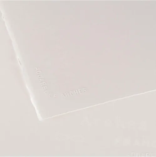 Miniatura 3 de Arches Rollo de papel de acuarela de 51 pulgadas x 10 yardas, papel blanco natural 100% algodón, rollo de papel de acuarela de prensa en caliente