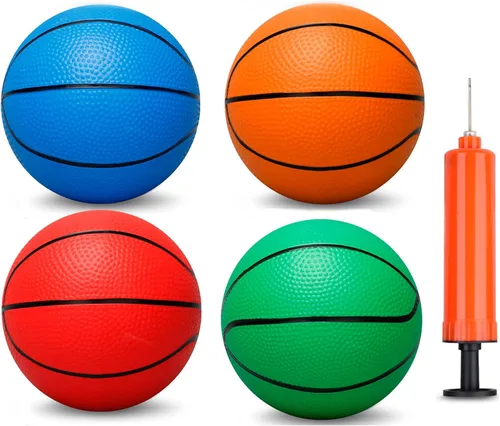 Miniatura 7 de Umnodobn Mini baloncesto de PVC de 6 pulgadas para mini aros de interior, repuesto de goma suave de 6 pulgadas para aros de puerta, ideal