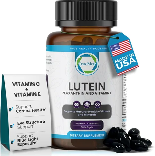 Luteína Vitamina C + Vitamina E – 20 mg de luteína con 4 mg de zeaxantina – Apoyo a la salud ocular – Luz azul y protección UV – Apoya la función