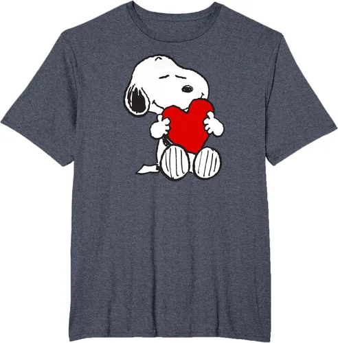 Miniatura 33 de Peanuts Camiseta de San Valentín Snoopy Hugging Heart, Negro