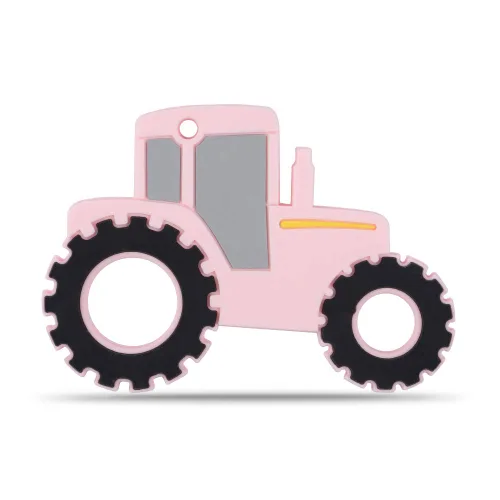 Miniatura 6 de Mordedor de silicona para automóvil de tractor para bebé, juguetes sensoriales para masticar, sin BPA, suaves y efectivos, juguetes para aliviar