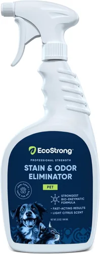 Eco Strong Removedor de manchas y olores de mascotas, limpiador de enzimas de orina de gato, destructor de orina para perros, limpiador enzimático