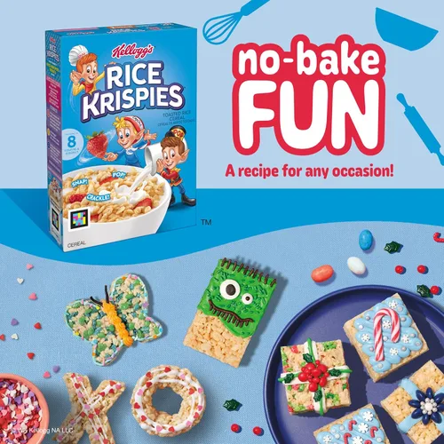 Miniatura 3 de Rice Krispies Kellogg's Frosted Krispies Cereal para desayuno, aperitivos para niños, golosinas de malvavisco, original, caja de 13 onzas (1 caja)