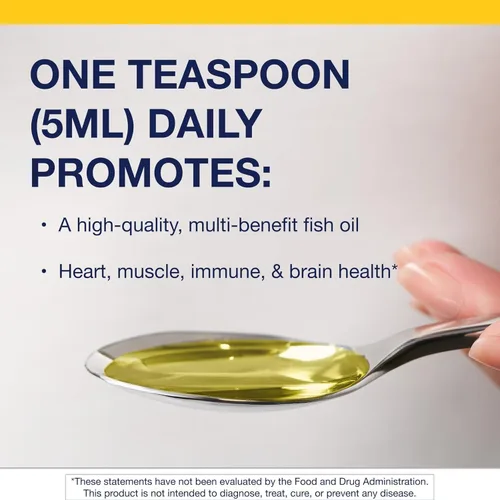 Miniatura 2 de Metagenics OmegaGenics EPA DHA 2400 Suplemento diario de aceite de pescado líquido Omega 3 para ayudar a apoyar la salud cardiovascular y la función