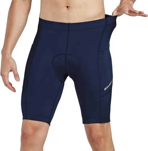 Miniatura 2 de BALEAF Pantalones cortos de ciclismo acolchados para hombre, mallas de ciclismo de carretera MTB accesorios bolsillos UPF 50+