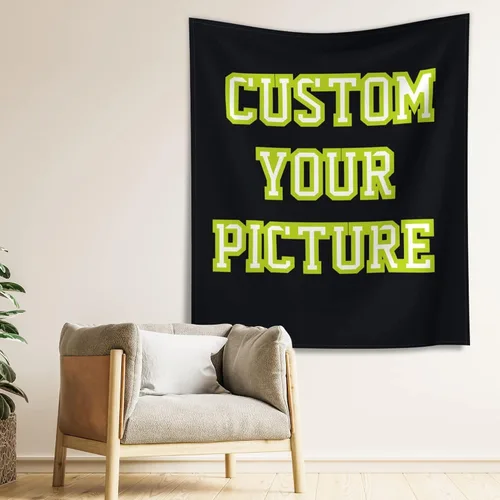 JINJUREN Pancartas y carteles personalizados para colgar con imágenes cargadas para dormitorio, 51 x 61 pulgadas, verticales
