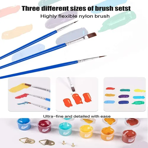Miniatura 5 de KICHANG 4 paquetes de pintura por números para adultos, pintura al óleo acrílica de animales por números sobre lienzo, kits de pintura para adultos