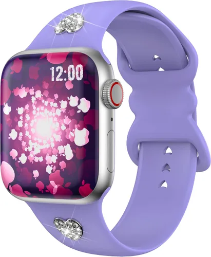 Miniatura 14 de Correa compatible con Apple Watch Series 9, 8, 7, 1.61 pulgadas, Series 6, 5, 4, SE de 1.575 pulgadas, Serie 3 de 1.496 pulgadas para mujer