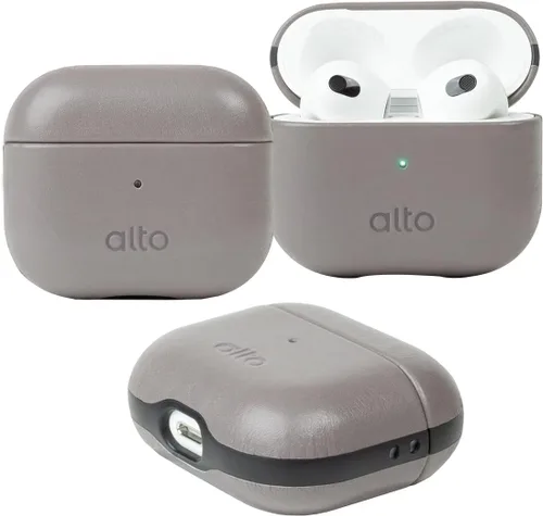 Alto Funda protectora de cuero para Airpods 3, funda de carga, accesorios de cuero de anilina italiana para Apple AirPods 3 hombres y mujeres,