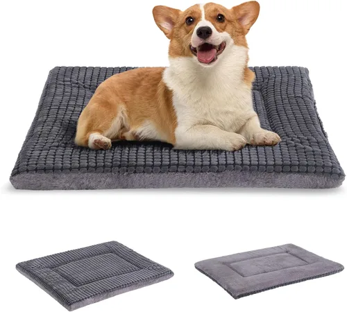 Miniatura 12 de BVAGSS XH079 - Almohadilla reversible para jaula de perro, de espuma viscoelástica, suave, cálida, lavable a máquina, colchón para perreras