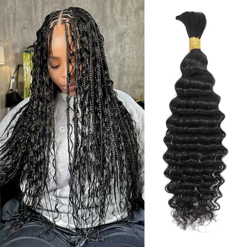 Miniatura 68 de Extensiones de cabello humano afro rizado 4B 4C Afro Kinky a granel de cabello humano virgen sin procesar para mujeres, negro natural, 8 pulgadas