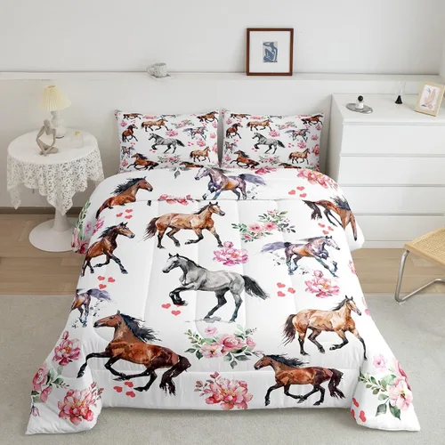 Miniatura 14 de Erosebridal - Juego de edredón tamaño King con diseño de Árbol de la Vida, juego de cama colorido de sol y luna para hombres y mujeres, edredón