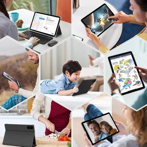 Miniatura 7 de Tableta de 10 pulgadas Android 15 con 30 GB de RAM 128 GB de ROM 1 TB de expansión, Tablets de 8000 mAh Octa-Core con teclado y ratón, pantalla HD