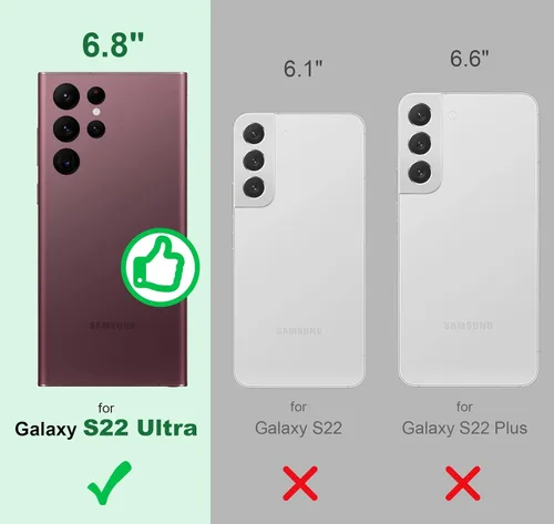Miniatura 2 de Silverback Funda protectora delgada para Samsung Galaxy S22 Ultra para Samsung Galaxy S22 Ultra 5G, con purpurina holográfica líquida en movimiento