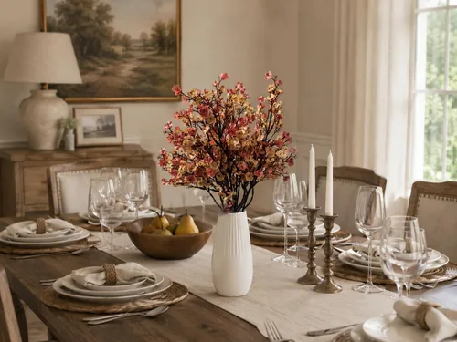 Miniatura 7 de Mandy's 6 paquetes de flores artificiales de aliento de bebé beige marrón 18.5 Inch Silk Gypsophila European Style Modern Home Decor Centerpiece