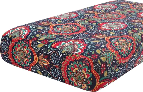 Miniatura 34 de hyha Fundas de cojín estampadas para sofá al aire libre, fundas florales lavables para muebles de patio, exteriores, funda de repuesto para asiento