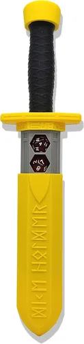 Miniatura 21 de MunnyGrubbers - Soporte para dados de daga de espada - (Juego de 7 dados D20 aleatorios incluidos) - Almacenamiento de dados poliédricos Mármol