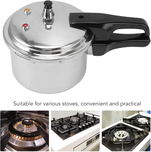 Miniatura 2 de Olla a presión de aleación de aluminio de 3 litros, olla de presión pequeña de presión inferior de 7.1 in para cocina de inducción de estufa de gas