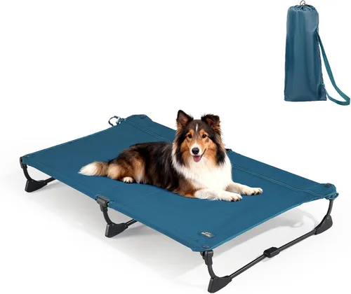 Miniatura 8 de CANINE CANYON Upgraded Non-Slip Daisy Cot, Large Foldable Elevated Dog Bed, Portable Raised Outdoor Folding Dog Cot for Camping/Home, Chew Proof