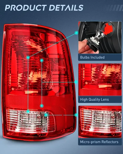 Miniatura 7 de Nilight Conjunto de luz trasera para Dodge Ram 2009 2010 2011 2012 2013 2014 2015 2016 2017 2018 Dodge Ram 1500 2500 3500 2019 2020 2021 estilo Rojo
