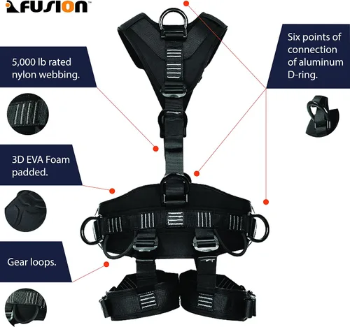 Miniatura 2 de Fusión Climb Tac-Scape - Arnés de rescate de cuerpo completo acolchado y estilo Y