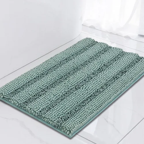 Miniatura 152 de Turquoize Alfombras de Baño de Chenilla Peludas Alfombra de Baño Antideslizante Gruesas Alfombras Peludas para Baño Chenilla Juego de Alfombra