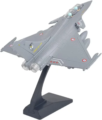 Ailejia Rafale Fighting Falcon modelo de avión de avión, modelo de avión del ejército de la Fuerza Aérea, fundido, avión militar, tira hacia atrás