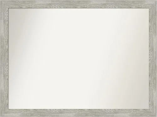 Miniatura 80 de Amanti Art Espejo de baño gris para sobre el fregadero, 31 x 48 pulgadas, espejo de tocador rectangular estrecho de color gris, marco de madera