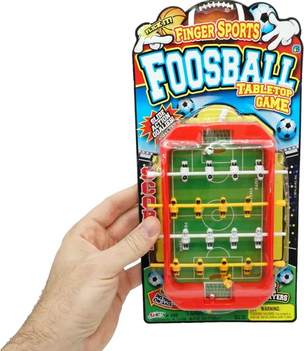 Miniatura 2 de JA-RU Mini Foosball Table (1 Toy) Mini Arcade Tabletop Soccer & Football Party Favors. Portable Handheld Games for Kids & Office Desk Toys. 255-1s