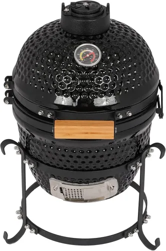 Miniatura 14 de Parrilla de carbón portátil de barril de 43.7 pulgadas, ahumador de metal para exteriores, parrilla de barbacoa de alta resistencia al aire libre