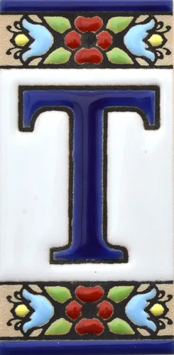 Miniatura 4 de Letras de casa de 3 pulgadas. Azulejos de letras de casa pintados a mano para letreros, direcciones y nombres. Números de dirección para casas.