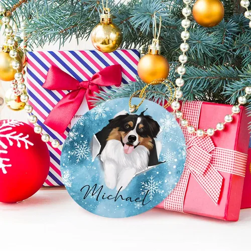 Miniatura 3 de Adornos de pastor australiano, regalos para Navidad, adorno de pastor australiano personalizado, adornos únicos de pastor australiano, vacaciones
