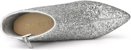 Miniatura 5 de Allegra K Botines transparentes con purpurina para mujer, Claro