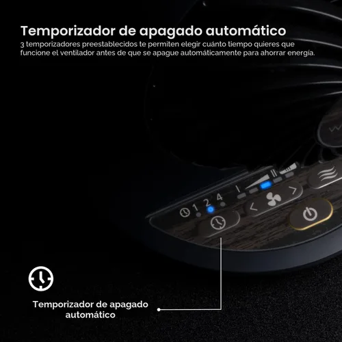 Miniatura 8 de IRIS USA - Ventilador WOOZOO de circulación oscilante de aire, estilo globo, compacto y personal con mando a distancia, 12 pulgadas, PCF-SC15
