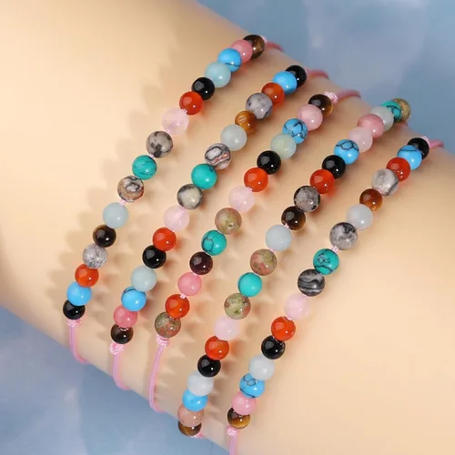 Miniatura 7 de Miss Pink Pulsera de cristal curativo natural, regalo para niñas y mujeres, pulseras de cuentas de cumpleaños de 7 a 50 años para hija, nieta