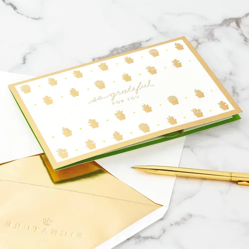 Miniatura 3 de Hallmark Signature Paper Wonder - Tarjeta de agradecimiento emergente, suculentas, tarjeta del día de enfermeras, agradecimiento al profesor, regalo