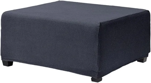 Miniatura 11 de Fundas otomanas elásticas de jacquard suave, fundas otomanas rectangulares de almacenamiento para reposapiés, protector de muebles de sala de estar