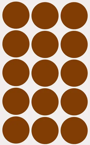 Miniatura 35 de Royal Green Etiqueta adhesiva redonda – Hojas adhesivas permanentes de 1.25 pulgadas para marcar y etiquetar – Negro (5 hojas – 75 unidades)
