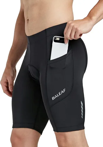 baleaf - Pantalones cortos acolchados para ciclismo de bicicleta para hombre, para ciclismo en carretera, con bolsillos, UPF 50+, accesorios MTB,