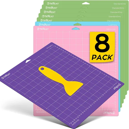 Miniatura 10 de HTVRONT - Alfombrilla de corte, 6 alfombrillas de corte de 12 x 12 pulgadas (estándar, ligera, fuerte, agarre de tela) compatibles con Cricut Maker
