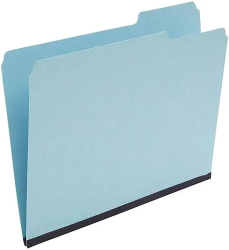 Miniatura 3 de Staples Carpetas de archivos de cartón prensado, tamaño carta, diseño de 3 pestañas, azul, cartón prensado resistente, 25/caja