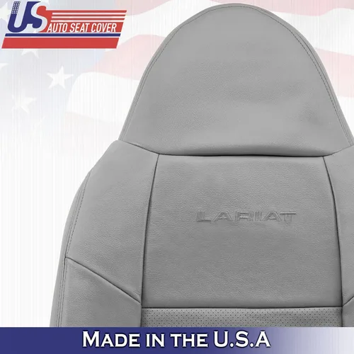 Miniatura 3 de 2001 para Ford F250 F350 Lariat Driver Top & Bottom Perforado Cuero Cubre Gris
