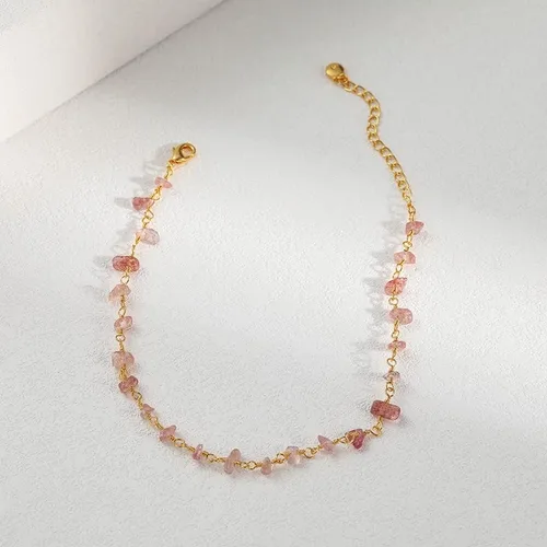 Miniatura 5 de MIXIZK Tobilleras doradas para mujer, joyería simple de acero de titanio para el verano