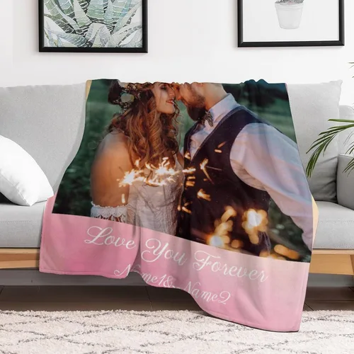 Miniatura 3 de Manta personalizada con foto, Día de la Madre personalizada para mamá y papá, mejor mamá del mundo