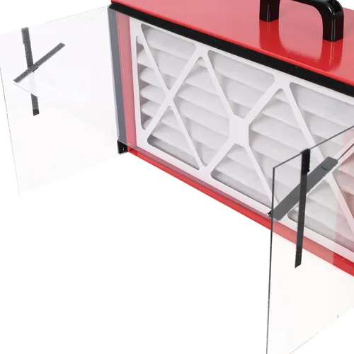 Miniatura 9 de LuckyNote Colector de polvo portátil de mesa, flujo de aire máximo de 725 CFM; cada ventilador funciona con un motor de velocidad variable de 110 V